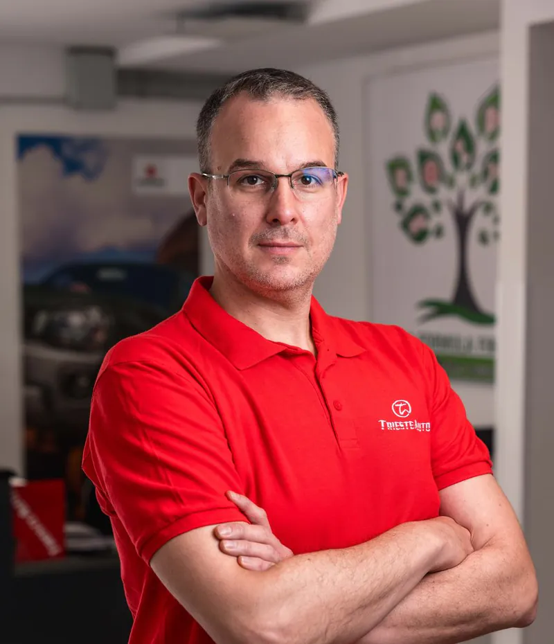 Alessio Seriani, accettatore dell'officina Trieste Auto